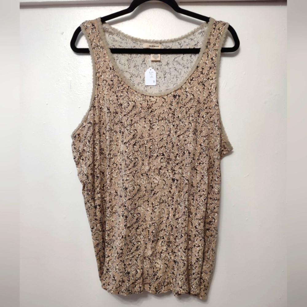Brown Patterned Tank DKNY Jeans 26-28